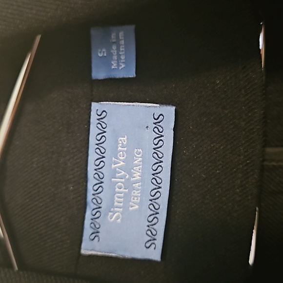 Stunning Simply Vera Vera Wang Black Double Breasted Coat Sz. S - Picture 7 of 11